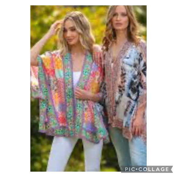 Tolani Raelyn Boho Patchwork Modal Kimono Size MP - Picture 1 of 11